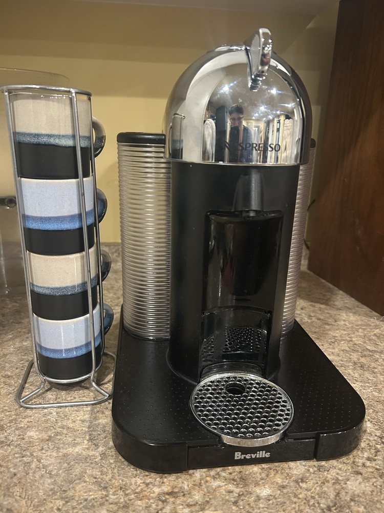 Nespresso Vertuo Coffee and Espresso Machine by Breville with 4 Free Espresso Cups