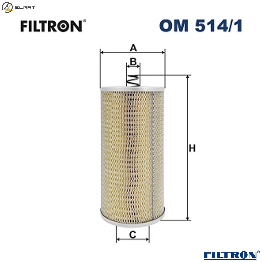 OIL FILTER OM 514/1 FOR INBUS  NEOPLAN  SETRA  AYATS  MAZ  VAN HOOL