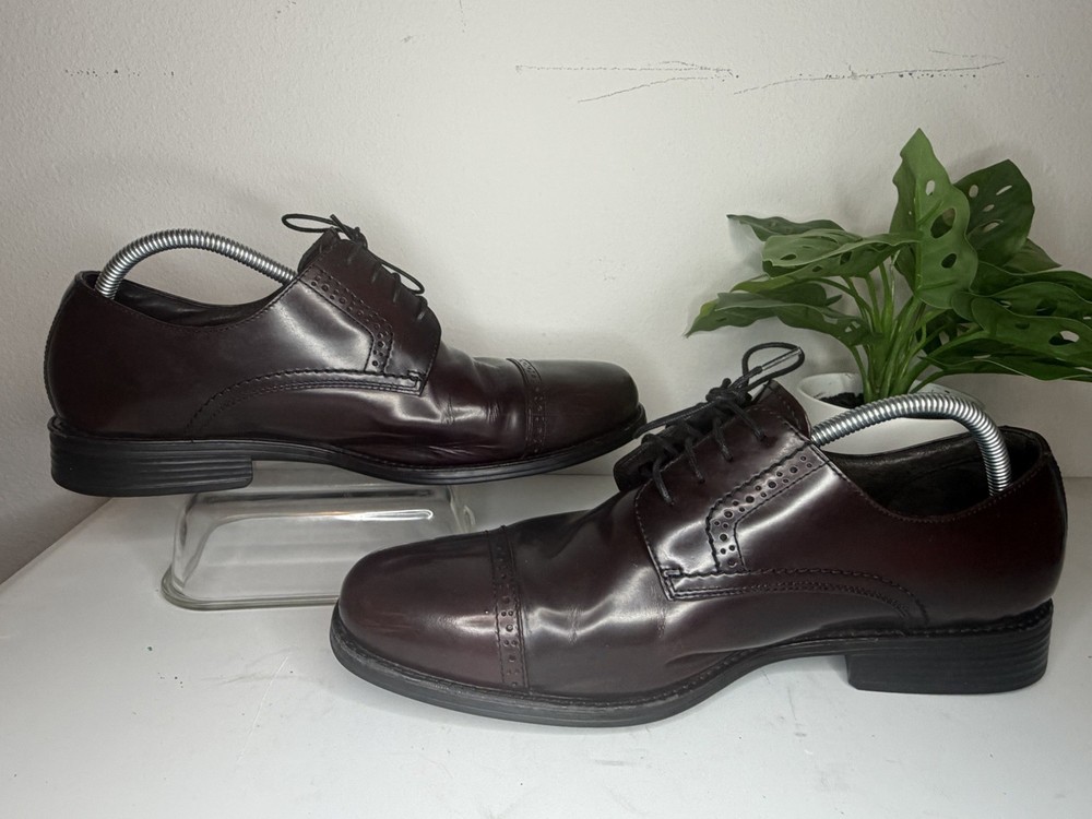 Johnston & Murphy Men's Size 11 M -Burgundy Atchison Cap Toe Dress Shoes 20-2743
