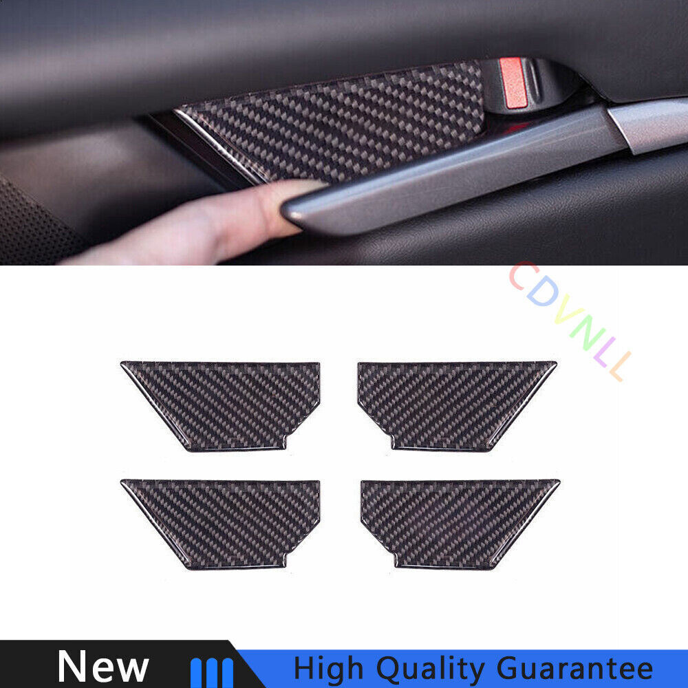 For Mazda 3 Axela 2020-2021 Real Carbon Fiber Car Interior Door Bowl Cover Trim