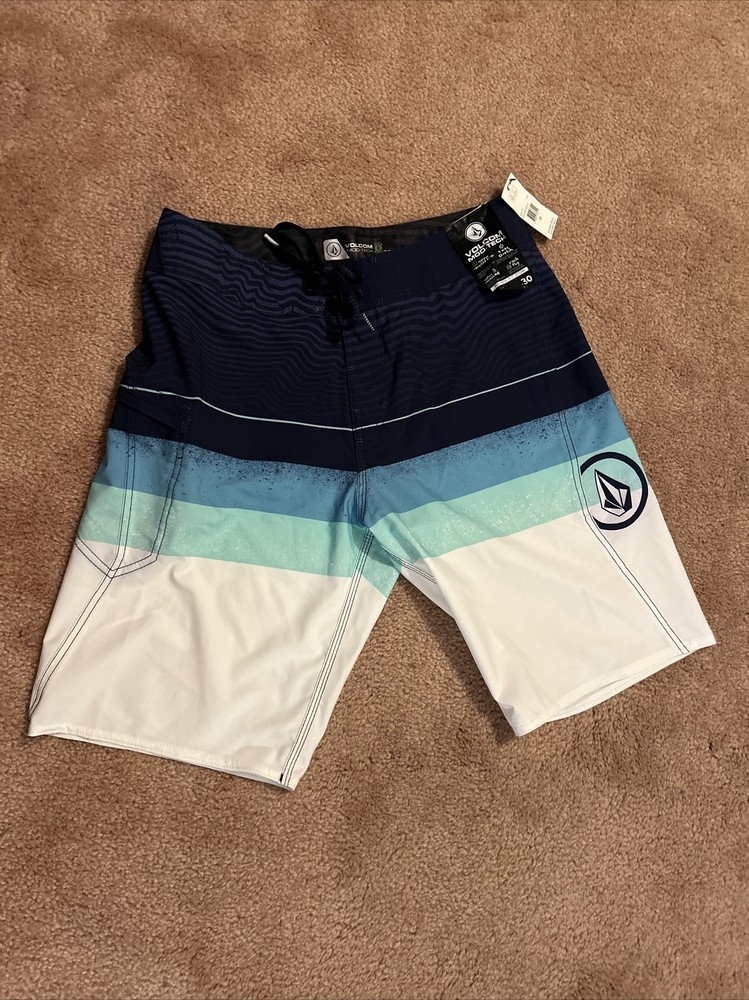 Volcom Men's Lido Liney Mod Tech 21” Boardshorts 30. NWT