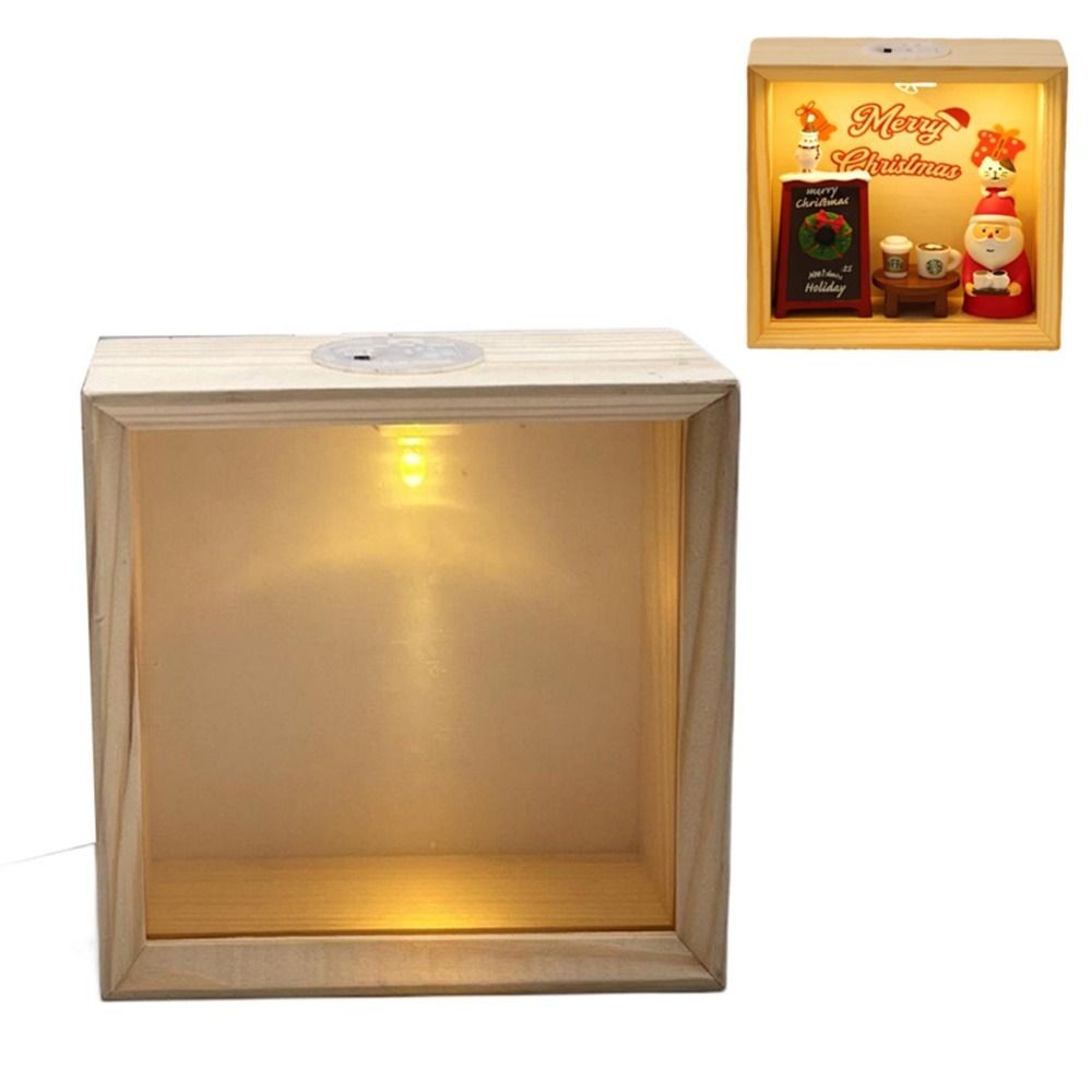 Wooden Shadow Box Frame Display Case with Led Light 3D Picture Frame, Shadow Box