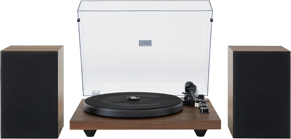 Crosley C62B-WA Walnut Bluetooth Belt Drive Turntable with Anti-Skate and 2-Speed
