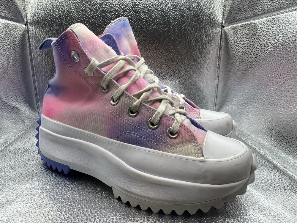 RARE 🚀 Size 7.5 - Converse Run Star Hike High Storm Pink Purple White  Women's
