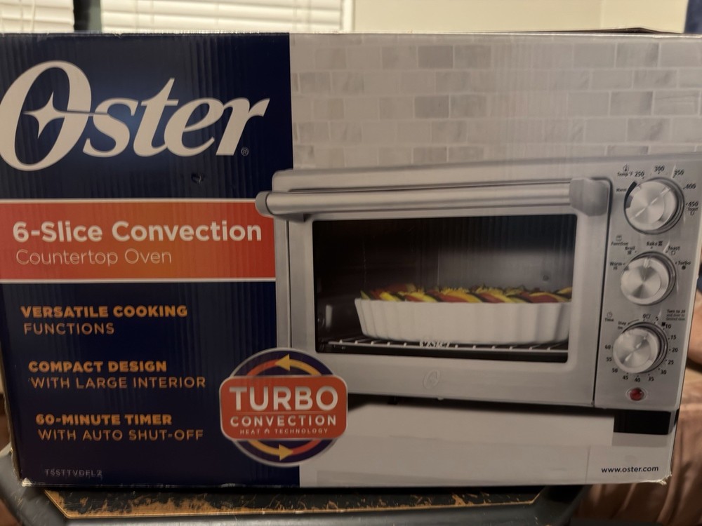 Oster TSSTTVDFL2 6-Slice Turbo Convection Countertop Oven Toast Bake