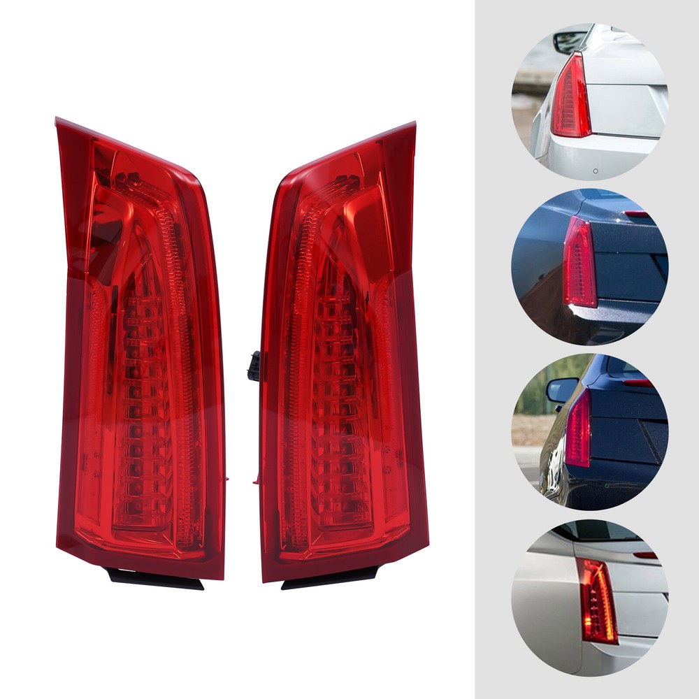 Clear Lens Red Housing LED Tail Light For Cadillac ATS 2013-2018 Rear Lamp LH+RH