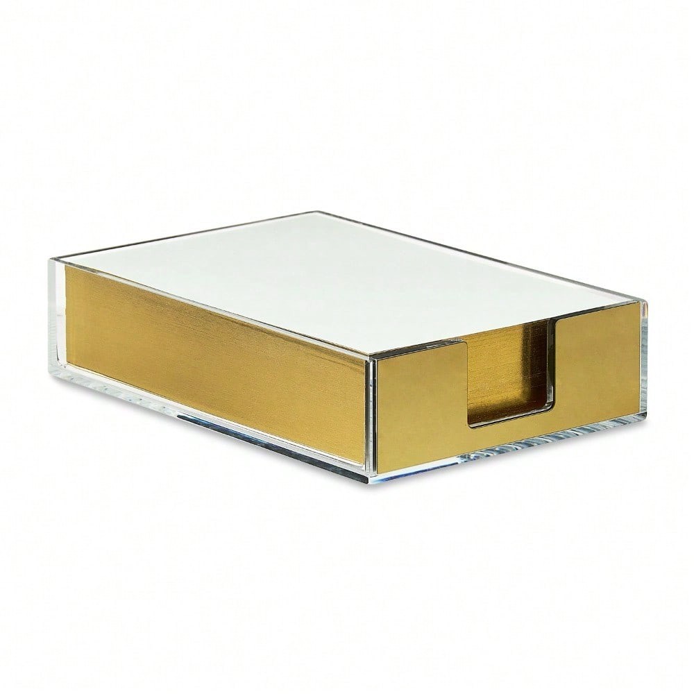 Clear Acrylic Notepad Set with Gold Trim - 300 Sheets
