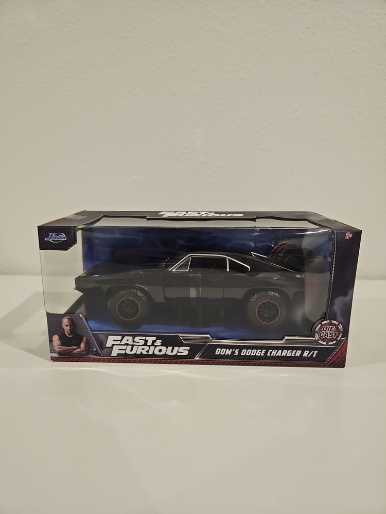 DOM'S 1970 DODGE CHARGER R/T OFF ROAD BLACK FAST & FURIOUS 7 1/24 CAR JADA 97038