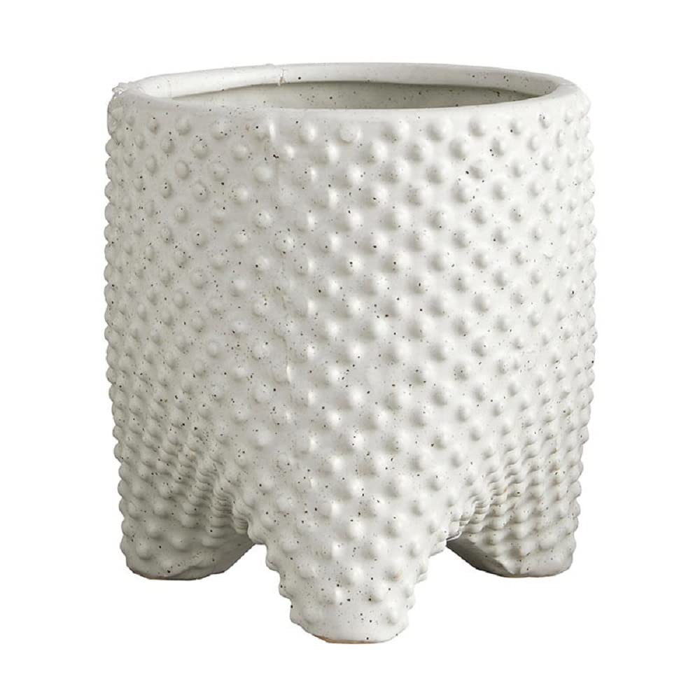 Textured Ceramic Tripod Footed Planter for Succulents and Home Decor