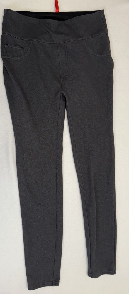 SPANX Womens Large Gray Pull-On Skinny Jeggings Ankle Denim Jeans