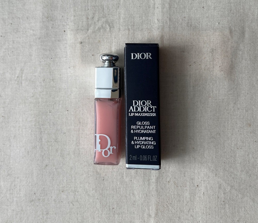 Dior Addict Lip Maximizer in 001 Pink, 2mL/0.06 fl oz , Sample Mini Size