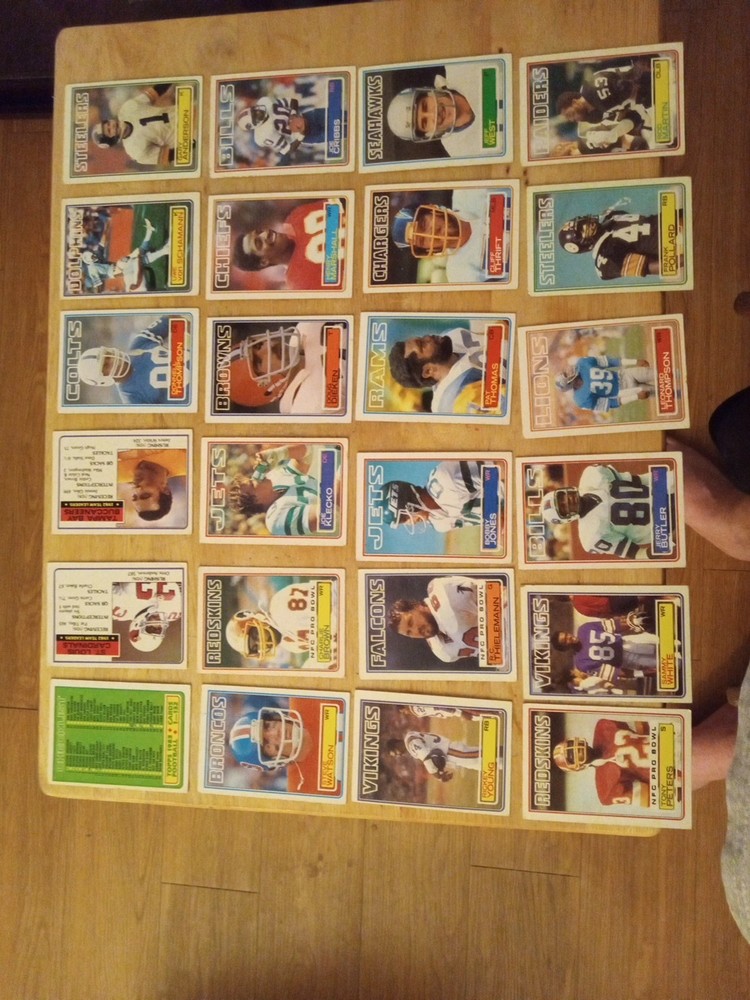 1983 Topps Football Lot of 48 Cards