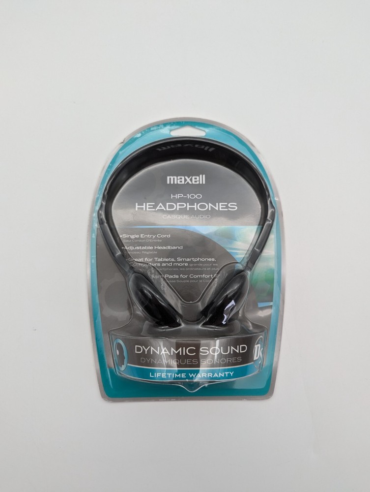 New Sealed Maxell HP-100 Budget Stereo Headphones GRADE A
