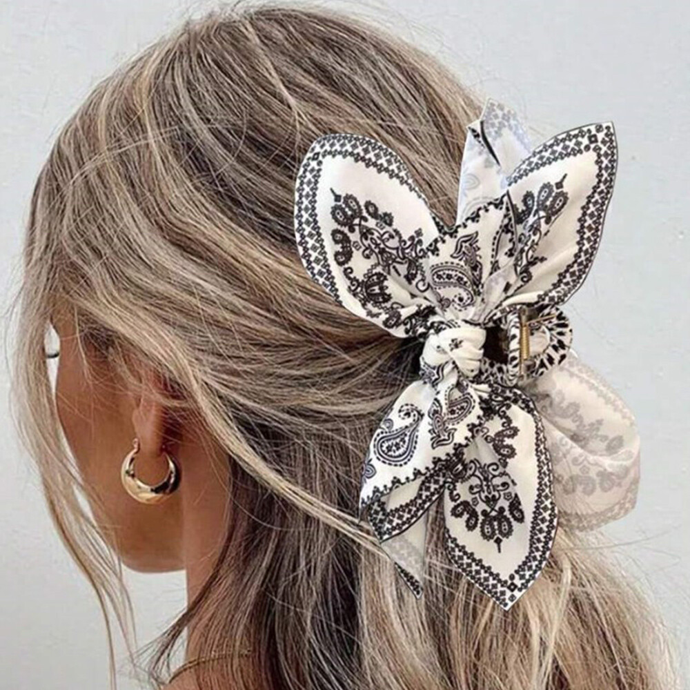 Large Bow Love Heart Grab Clip Hair Accessories Paisley Shark Clip 1PCS Fashion