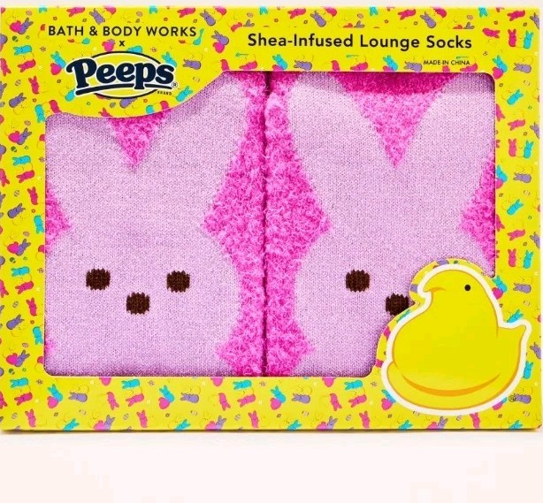 Bath & Body Works Peeps Shea Infused Socks New In Hand Last 2 Sold Out easter 🎁