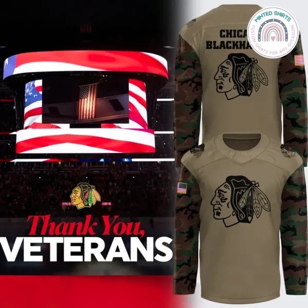 Chicago Blackhawk Military Appreciation Night Edition Hockey Jersey