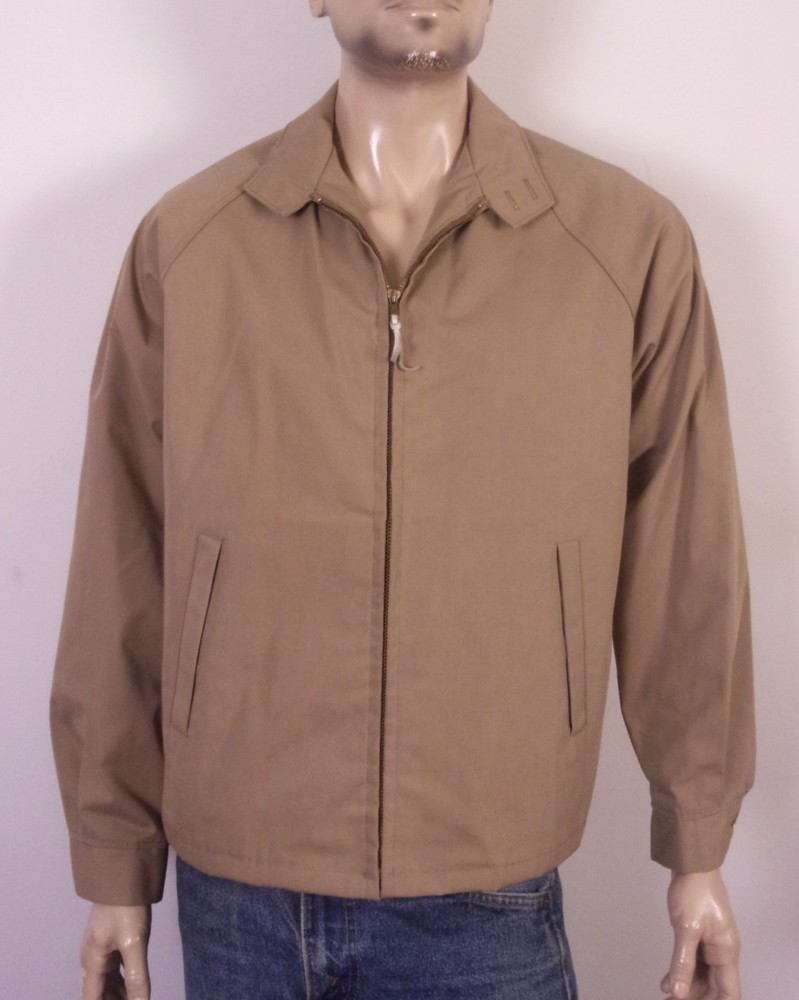vintage 60s 70s NWOT Wamsutta Tin Cloth Poplin Jacket Insulated Harrington SZ M