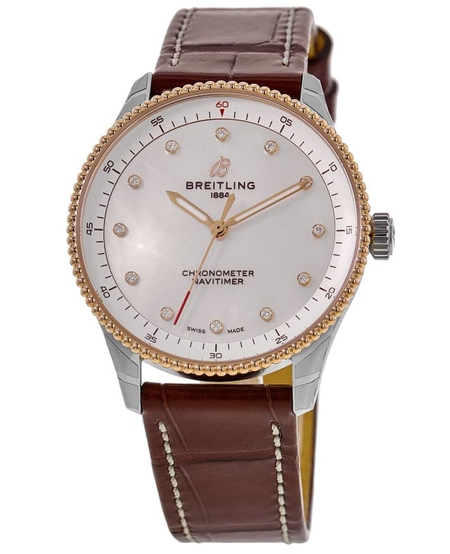 Breitling Navitimer 32 Women's Watch with Mother of Pearl Dial and Diamonds U77320E61A1P1
