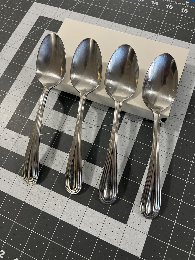 Hampton Darlington (4) Oval Soup Spoons 18/10 Stainless Flatware Replacements