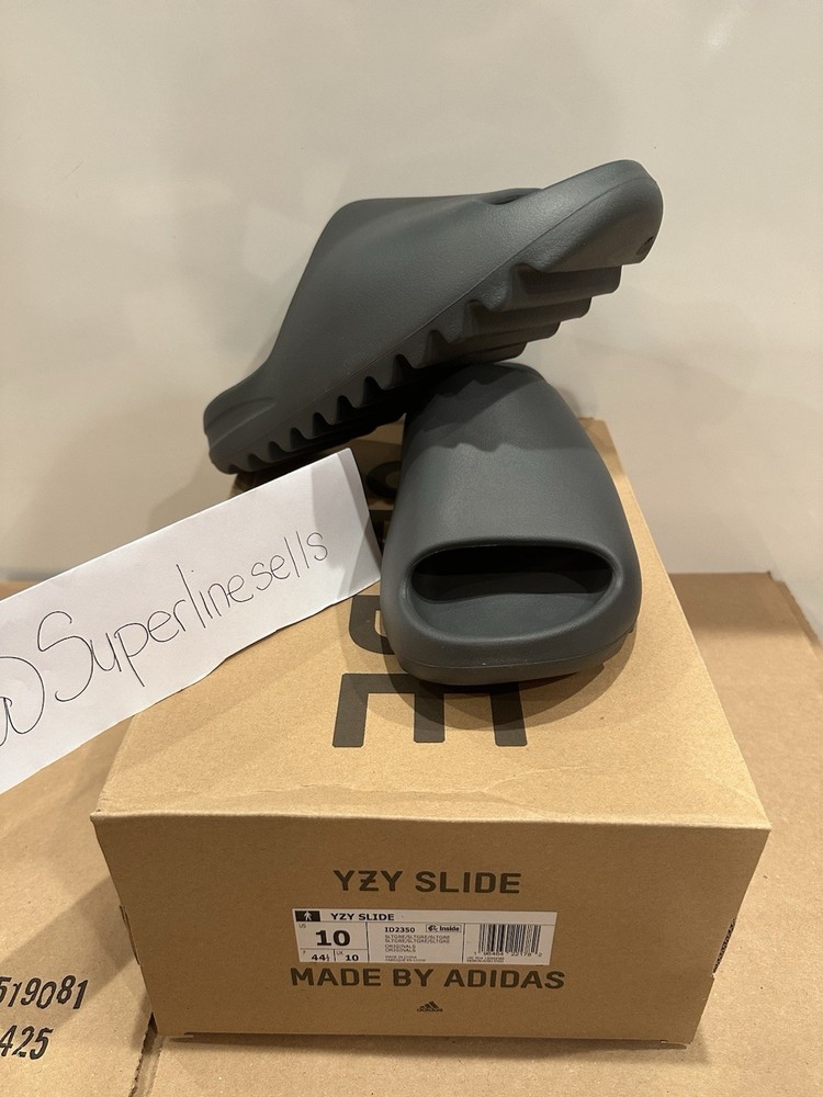 Adidas Yeezy Slide Slate Grey Size 10 |100% AUTHENTIC|BRAND NEW|FAST SHIP|ID2350