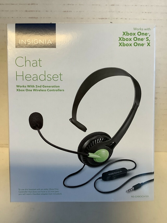 NEW Insignia NS-GXBOCH101 Wired Chat Headset for Xbox One S X CHEAP Gaming Play