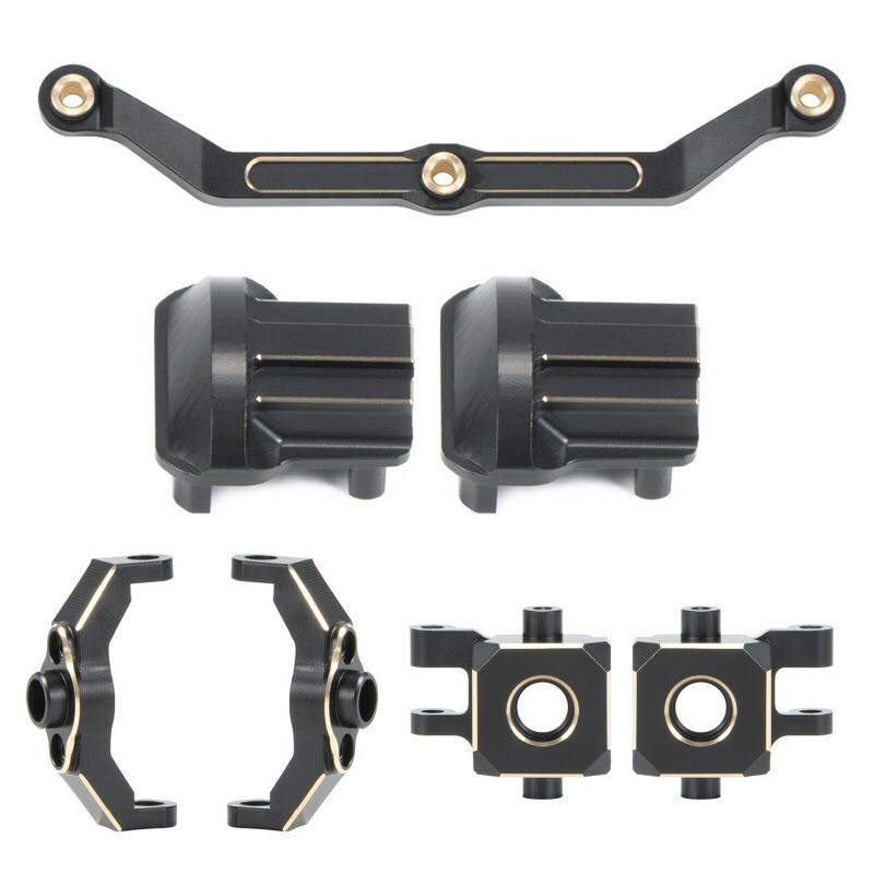 High-Quality Brass Steering Front Knuckles Link Axle Covers Kit for 1/18 RC Car Traxxas TRX4M Upgrade Parts
