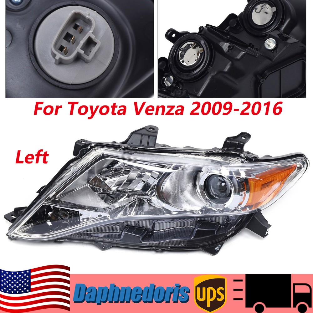 2009-2016 Toyota Venza Left Driver Side Halogen Headlight Replacement
