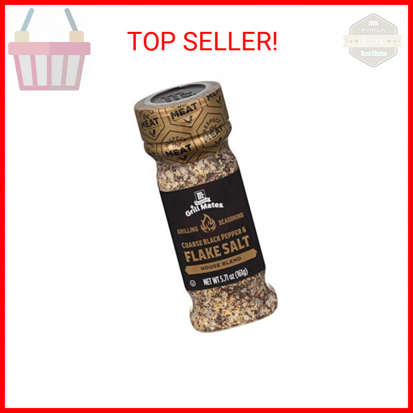 McCormick Grill Mates Coarse Black Pepper & Flake Salt Seasoning 5.7oz for Grilling
