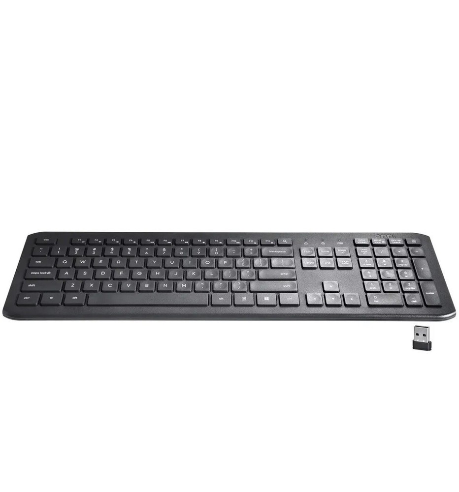 NEW Wireless Silent Full Size Keyboard Noise Reduction Technology Black-image