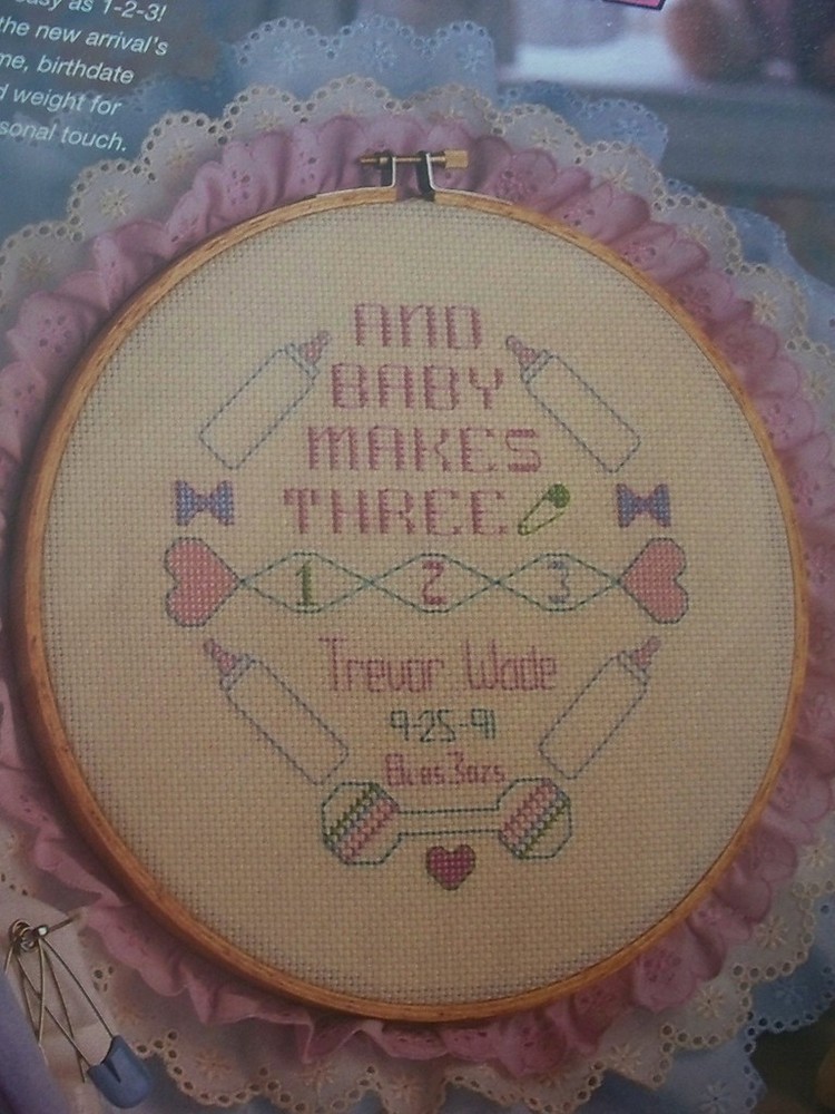 Baby Makes Three Nursery OOP Magazine Cross Stitch PATTERN (A)