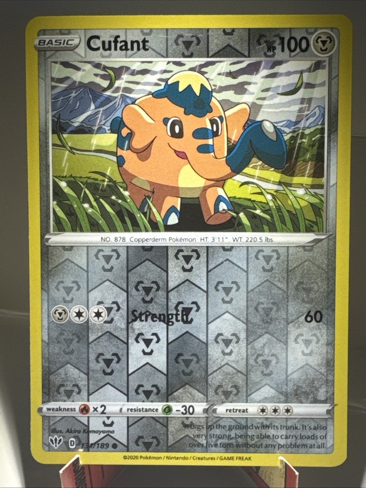 Cufant Reverse Holo Metal 2020 Pokemon TCG Darkness Ablaze Card 131/189