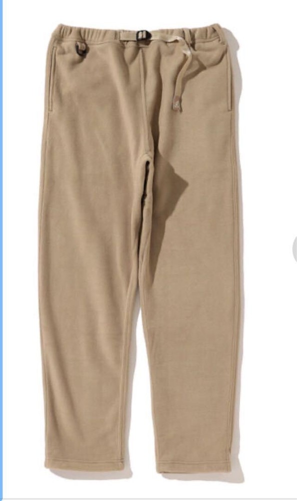 Gramicci Beams Fleece Pants Straight Beige Easy Pants Casual Men Size L Used