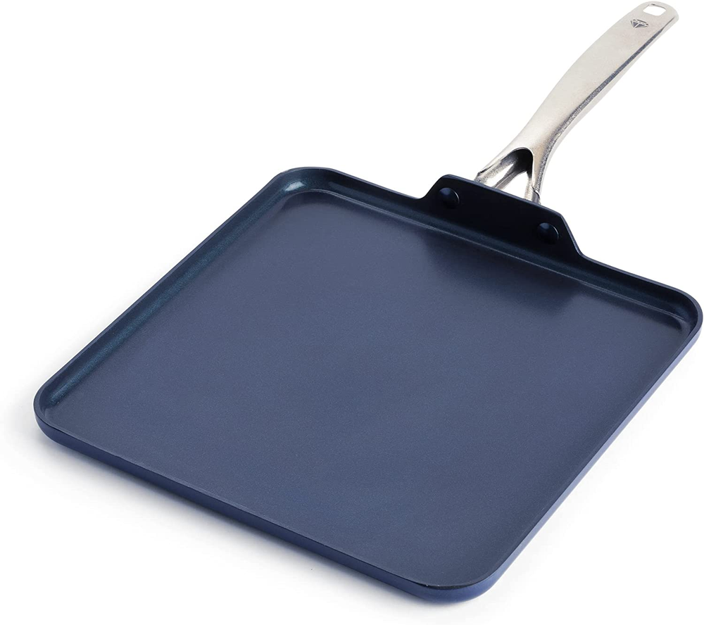 11-Inch Diamond-Infused Ceramic Nonstick Griddle Pan, PFAS PFOA-Free, Healthy Cooking