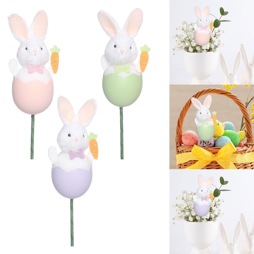 Bunny  Doll Pick Adorable Holiday Decorations DIY Bouquet Accessories