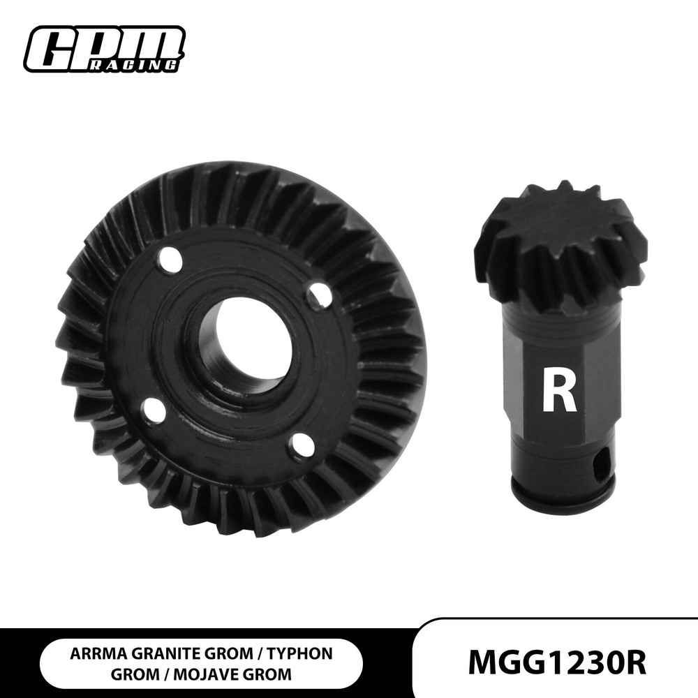 GPM Carbon Steel 30/12T Rear Diff Gear Set For ARRMA Granite Typhon Mojave Grom