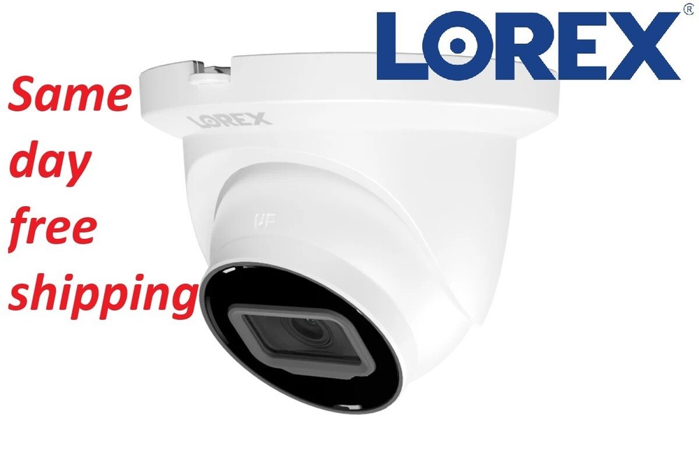 Lorex 2K 4MP IP Wired Turret Security Camera with Listen-In Audio Smart Motion