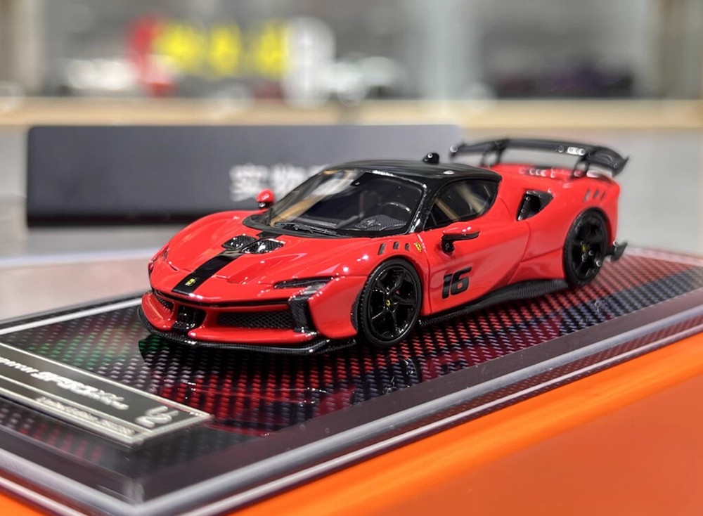 1:64 BN U2 Red #16 SF90XX Stradale Racing Diecast Resin Model Car