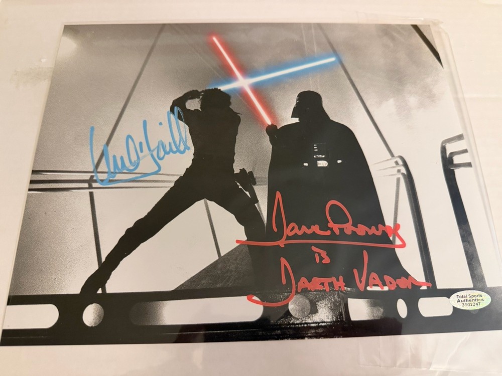 STAR WARS: Signed (David Prowse + Mark Hamill) Authentic Autographs w/COA
