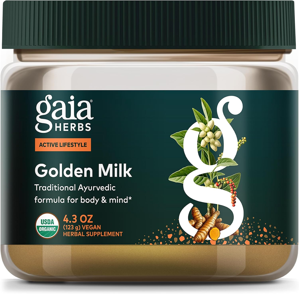Organic Turmeric Golden Milk Powder with Curcumin & Black Pepper for Wellness Boost