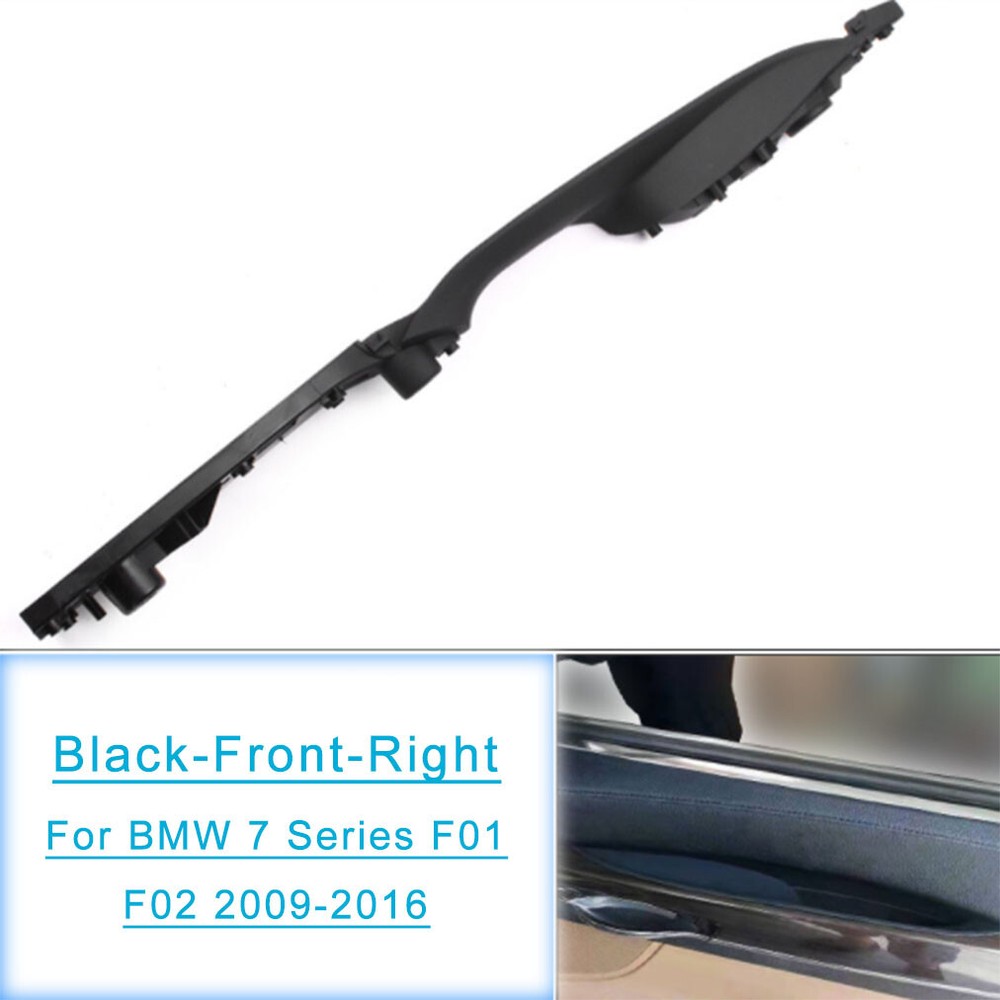 Front Right Inner Door Pull Handle Assembly Trim For BMW 7 Series F01 F02 Black