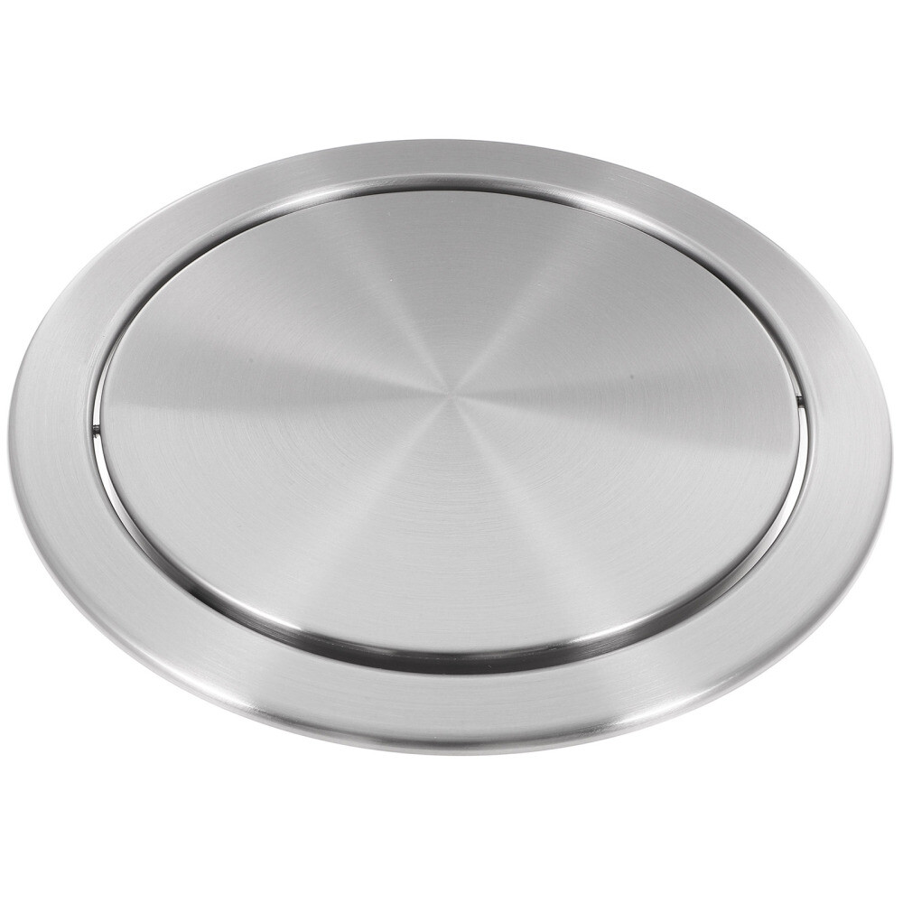 Recessed Counter Top Cover Stainless Steel Flush Trash Can Lid Flap Lid