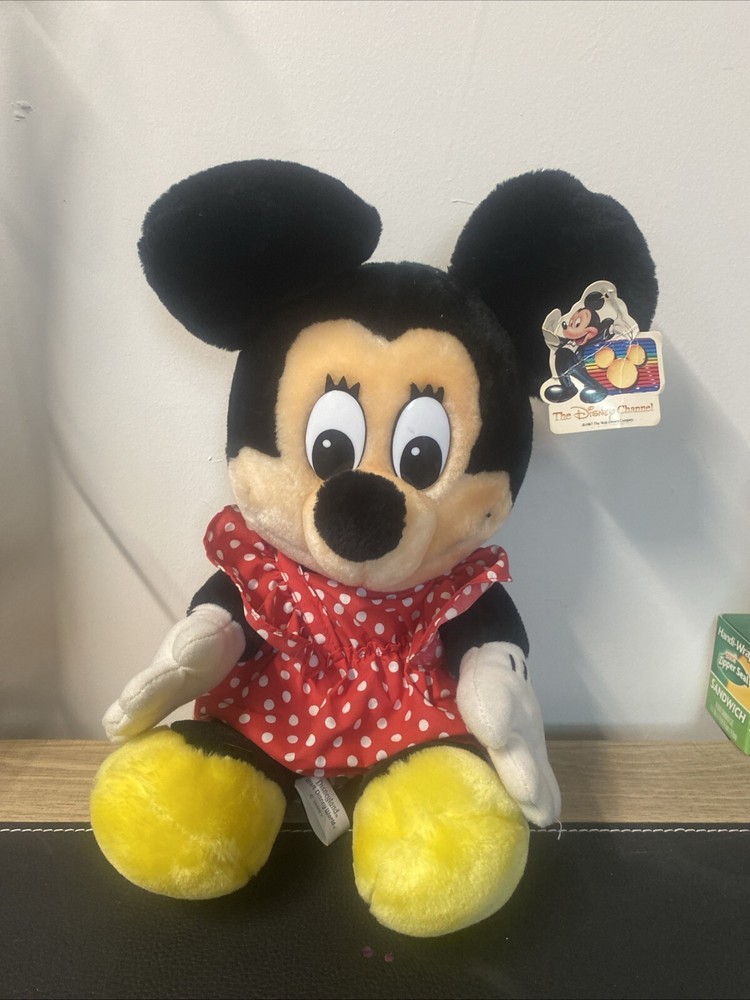 Vintage Minnie Mouse Plush Walt Disney World Disneyland Stuffed Animal Toy 16