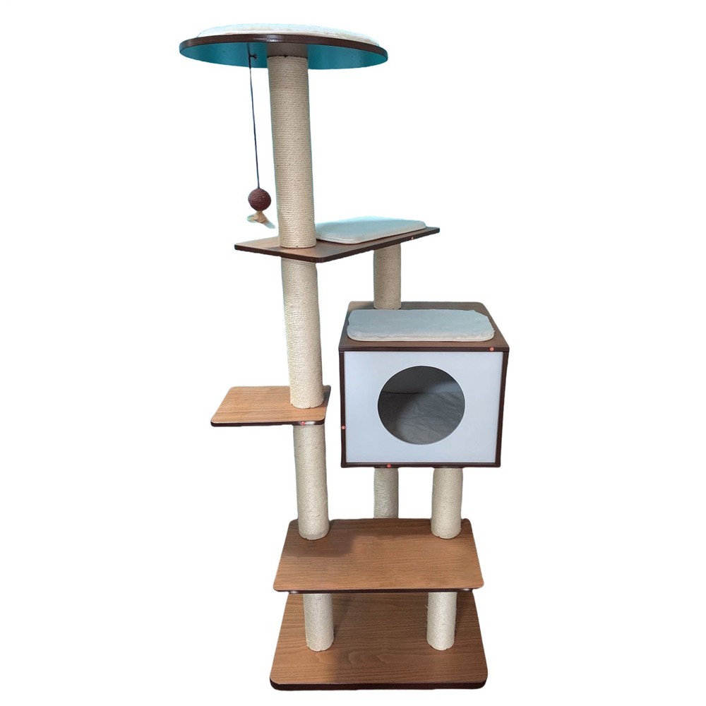 Cat Tree Tower Kitten Condo Activity Centre Climbing Frame Brand New--