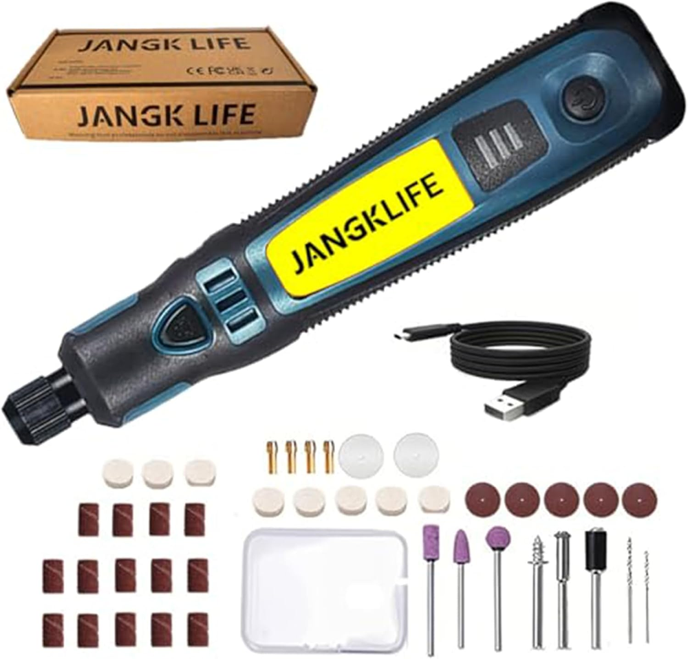 Cordless Rotary Tool Kit 3.6V, Comes with 41 Accessories, USB Charging Cord, 3-S