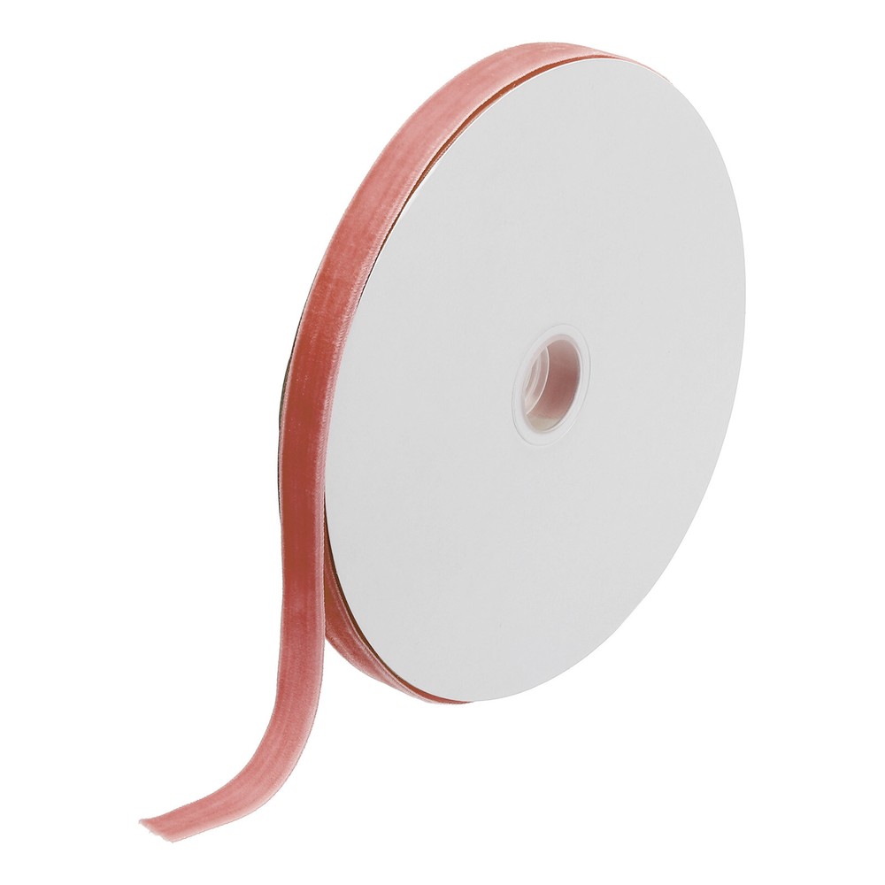 Velvet Ribbon 5/8 Inch x 25 Yard Single Face Spool Silky Velvet Fabric Deep Pink