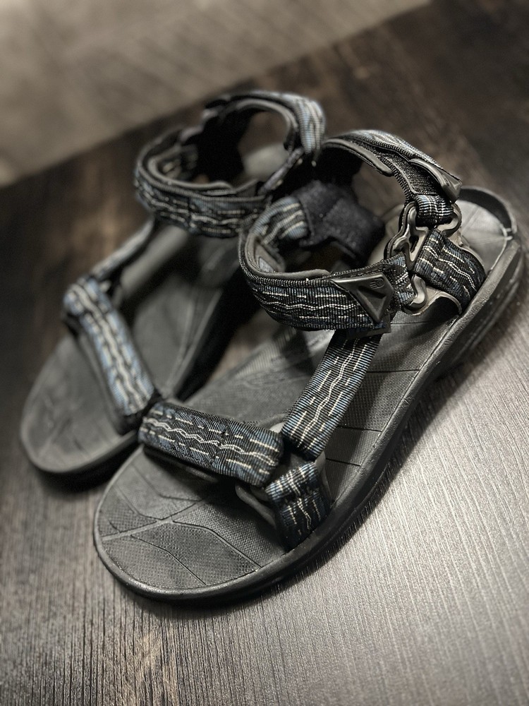 Teva Men's Terra Fi Lite Black & Blue Hiking Sandals Outdoors Size 11.5 NICE