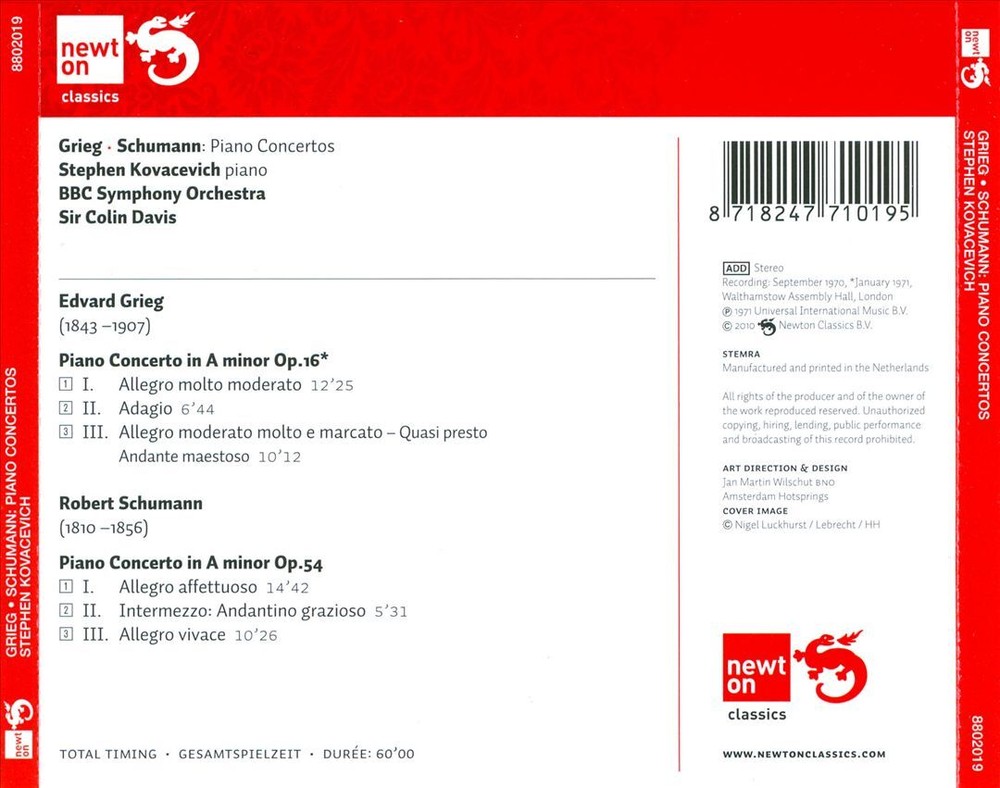 Stephen Kovacevich 2010 Piano Concertos CD