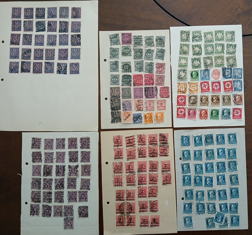 GERMANY - LOT OF STAMPS ON ALBUM PAGE - #1996