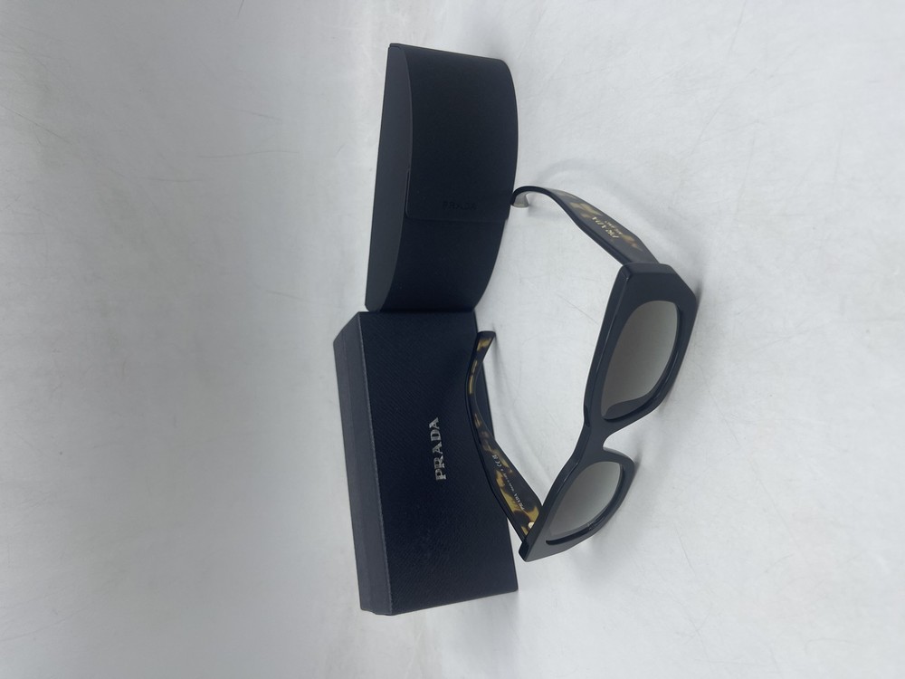 Prada Women's Rectangle Sunglasses in Black Tortoise & Grey Gradient