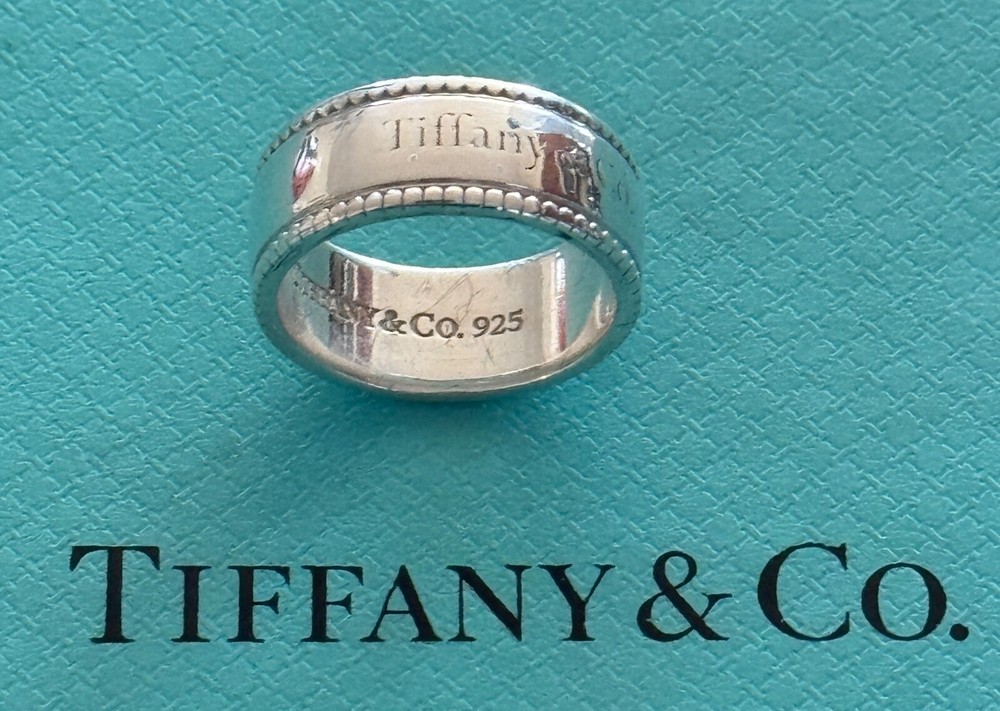 Tiffany & Co. Milgrain Ring Sterling Silver 925  Size  6 1/2  US